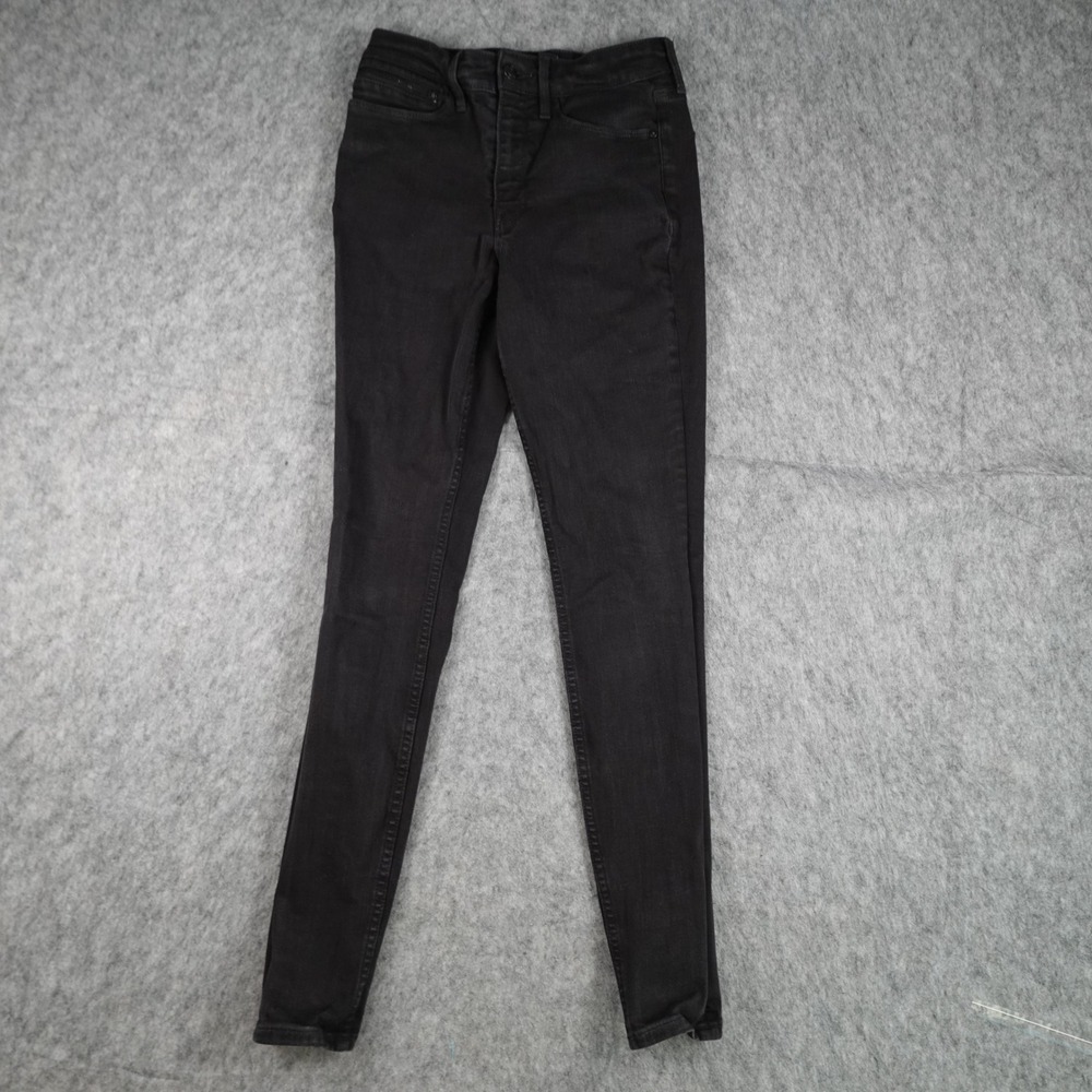 Athleta Jeans Women 4 Black Flex Ultra Skinny High Rise Stretch Denim